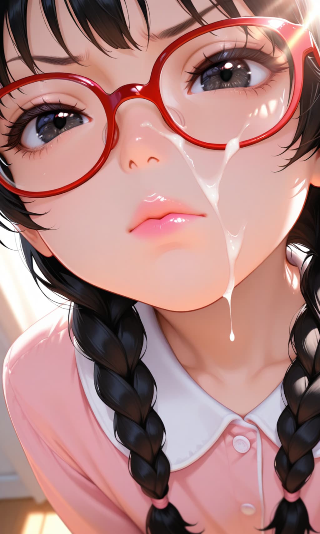 顔射少女