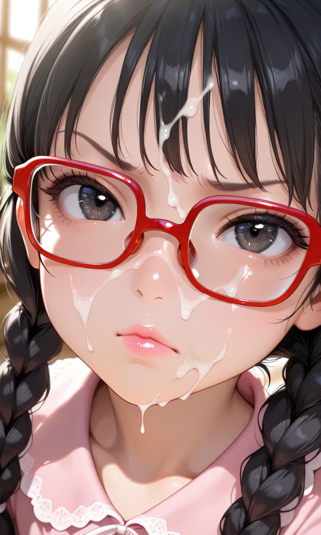 顔射少女