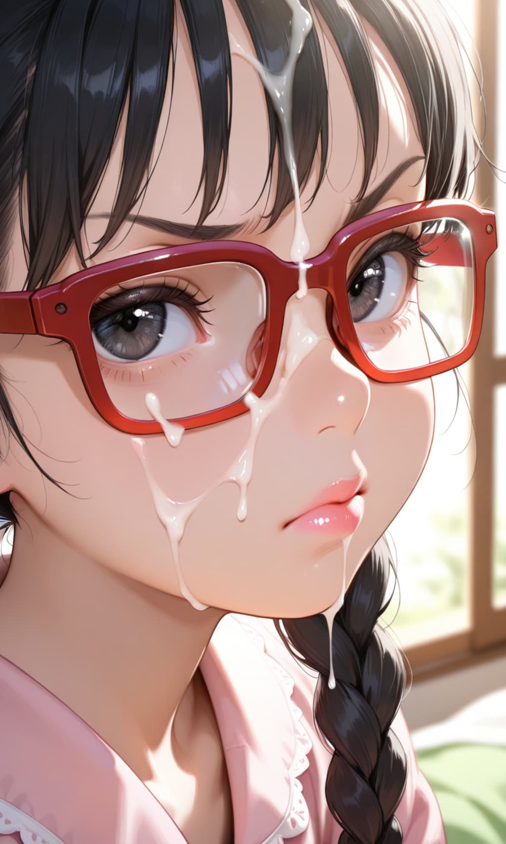 顔射少女
