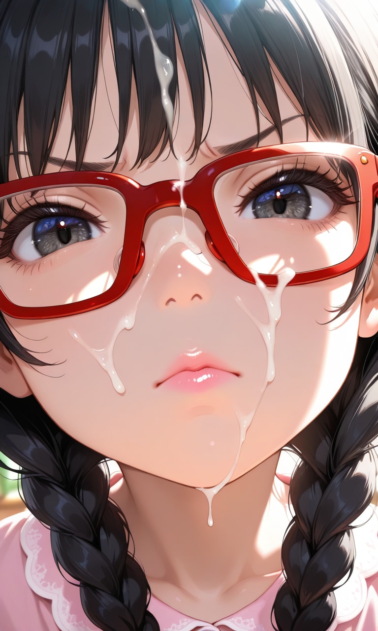 顔射少女