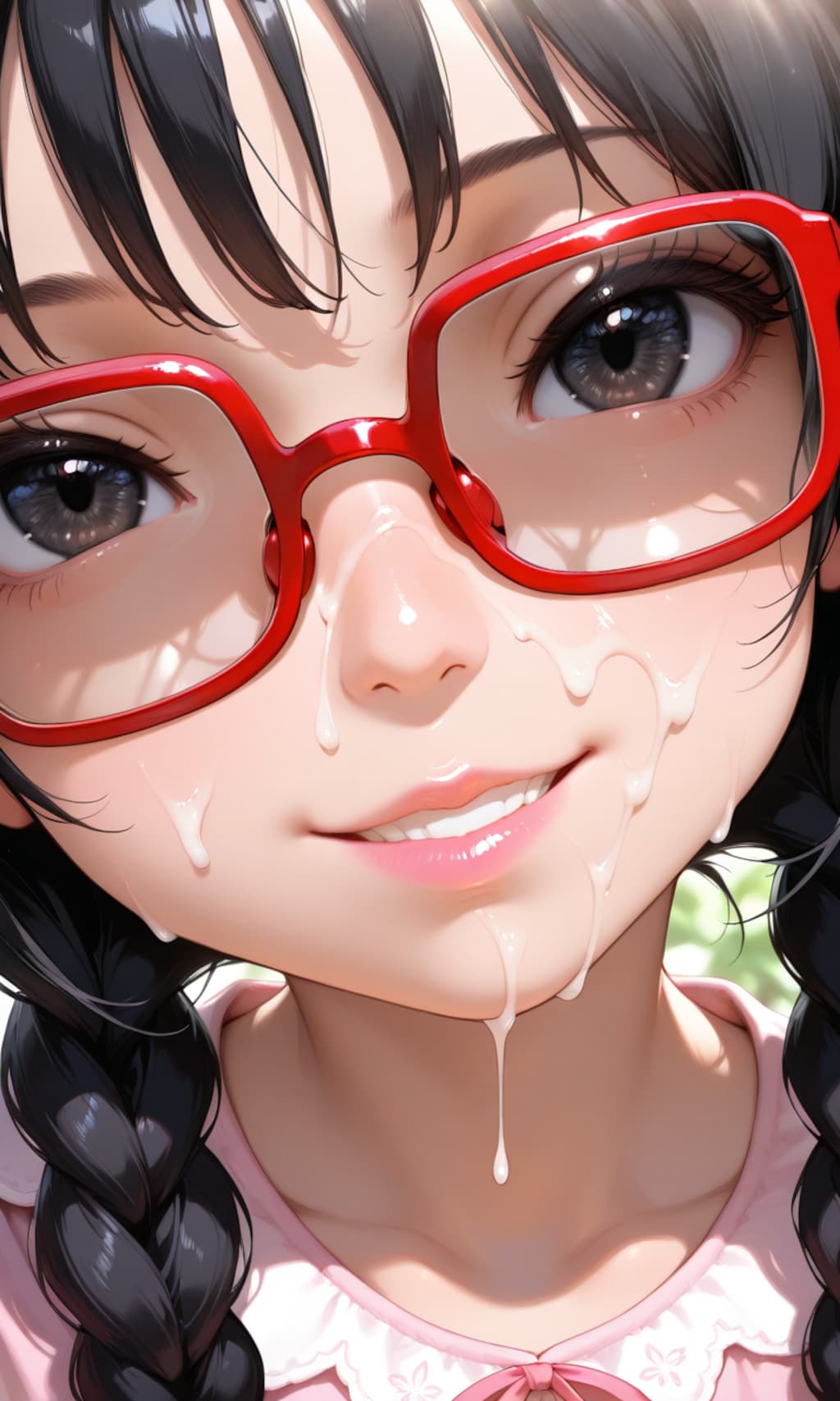 顔射少女