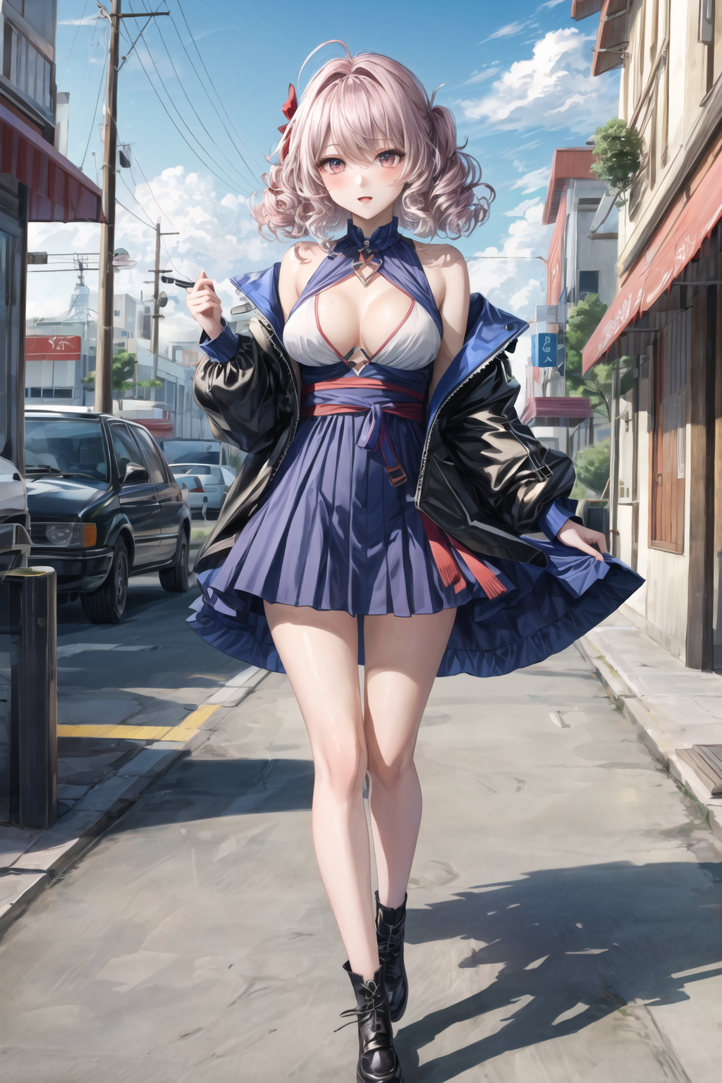 通りの少女