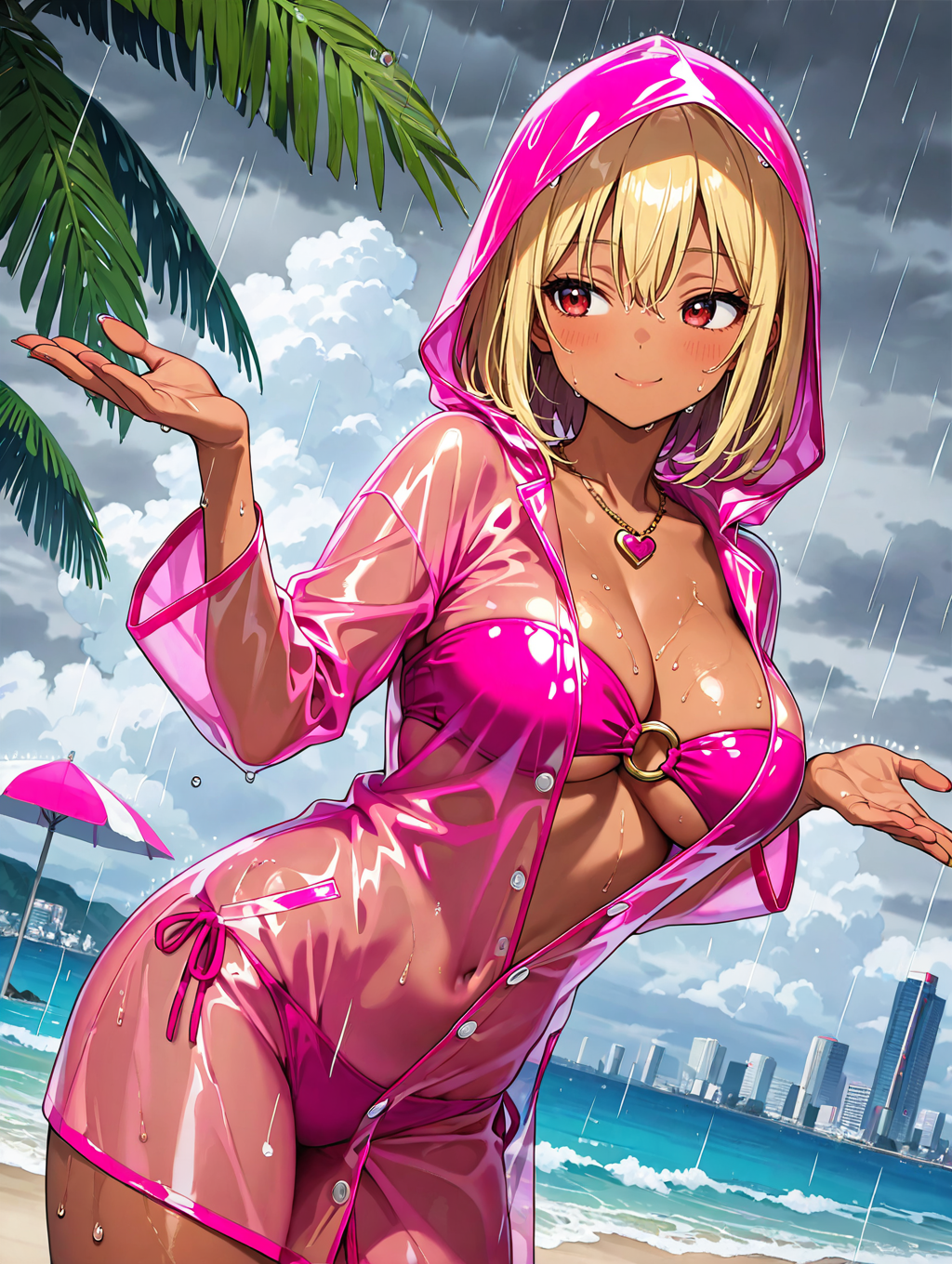 雨ビーチ☔