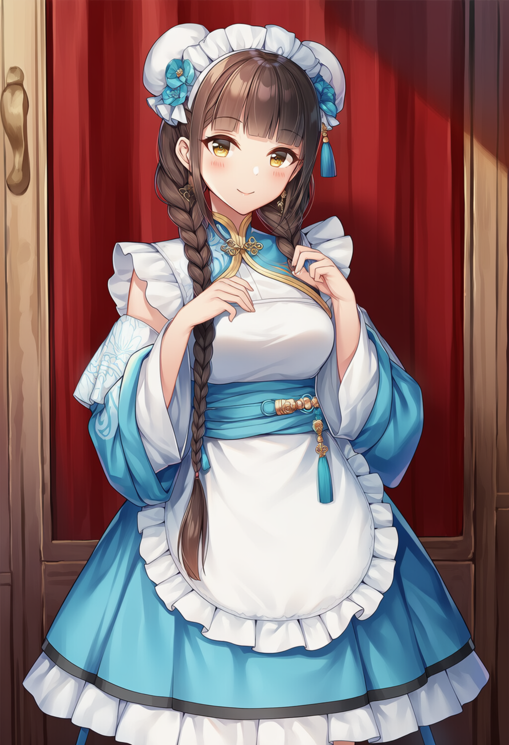 White Chinese-style Chinese maid