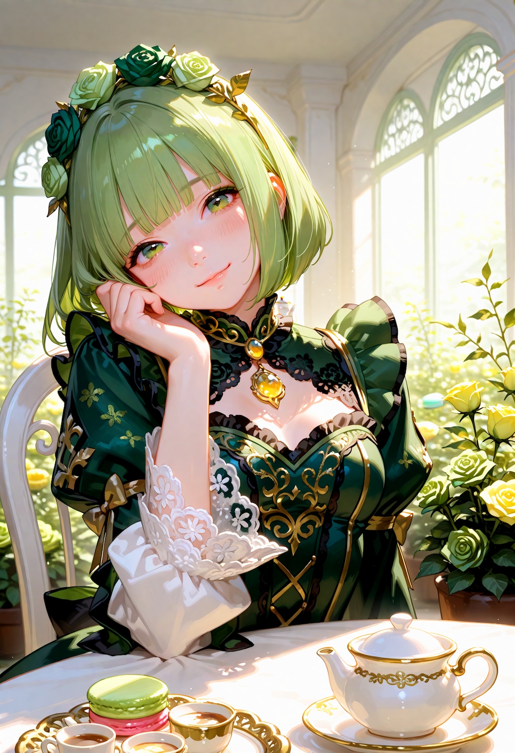 二人のお茶会。