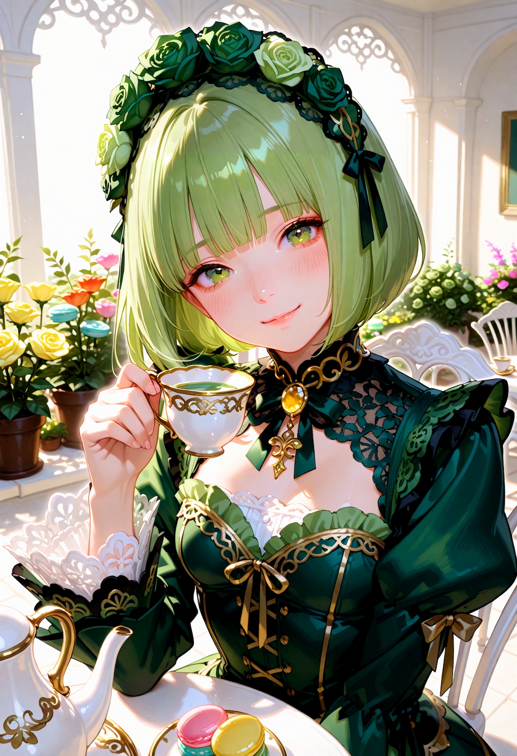 二人のお茶会。