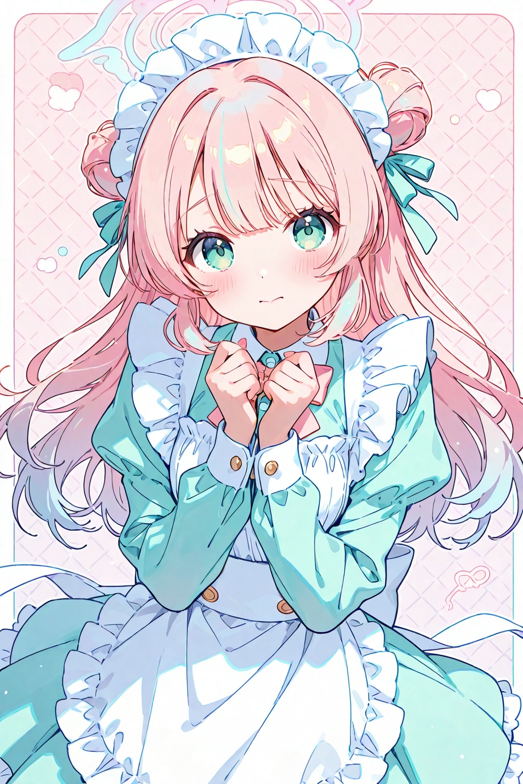 パステル色のメイドさん