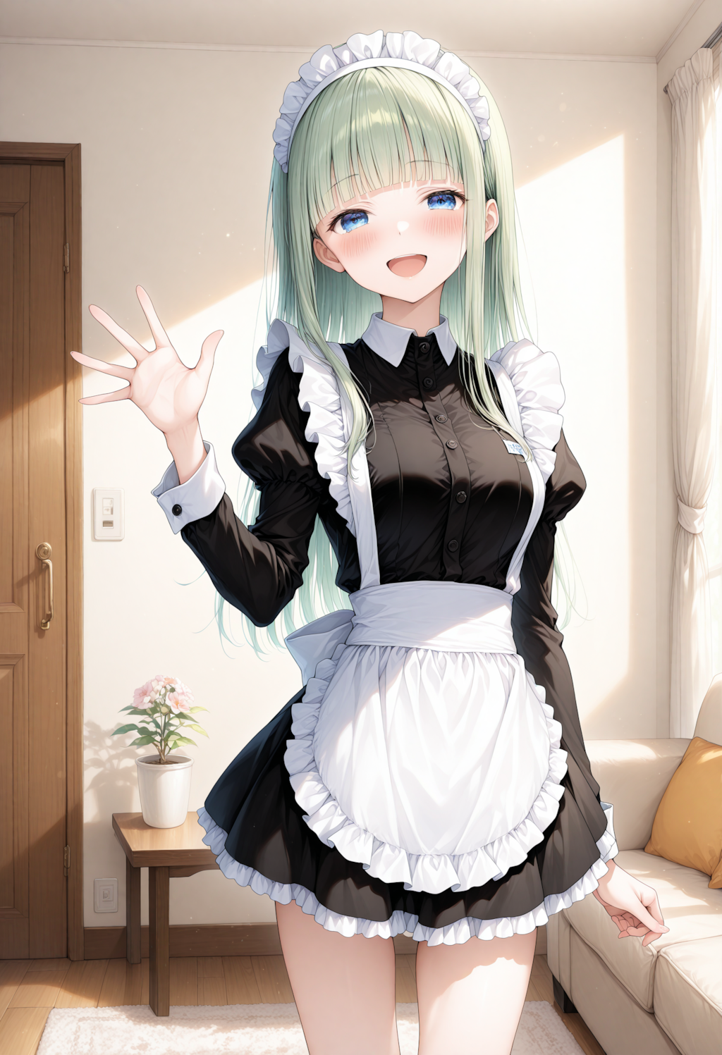緑髪メイド