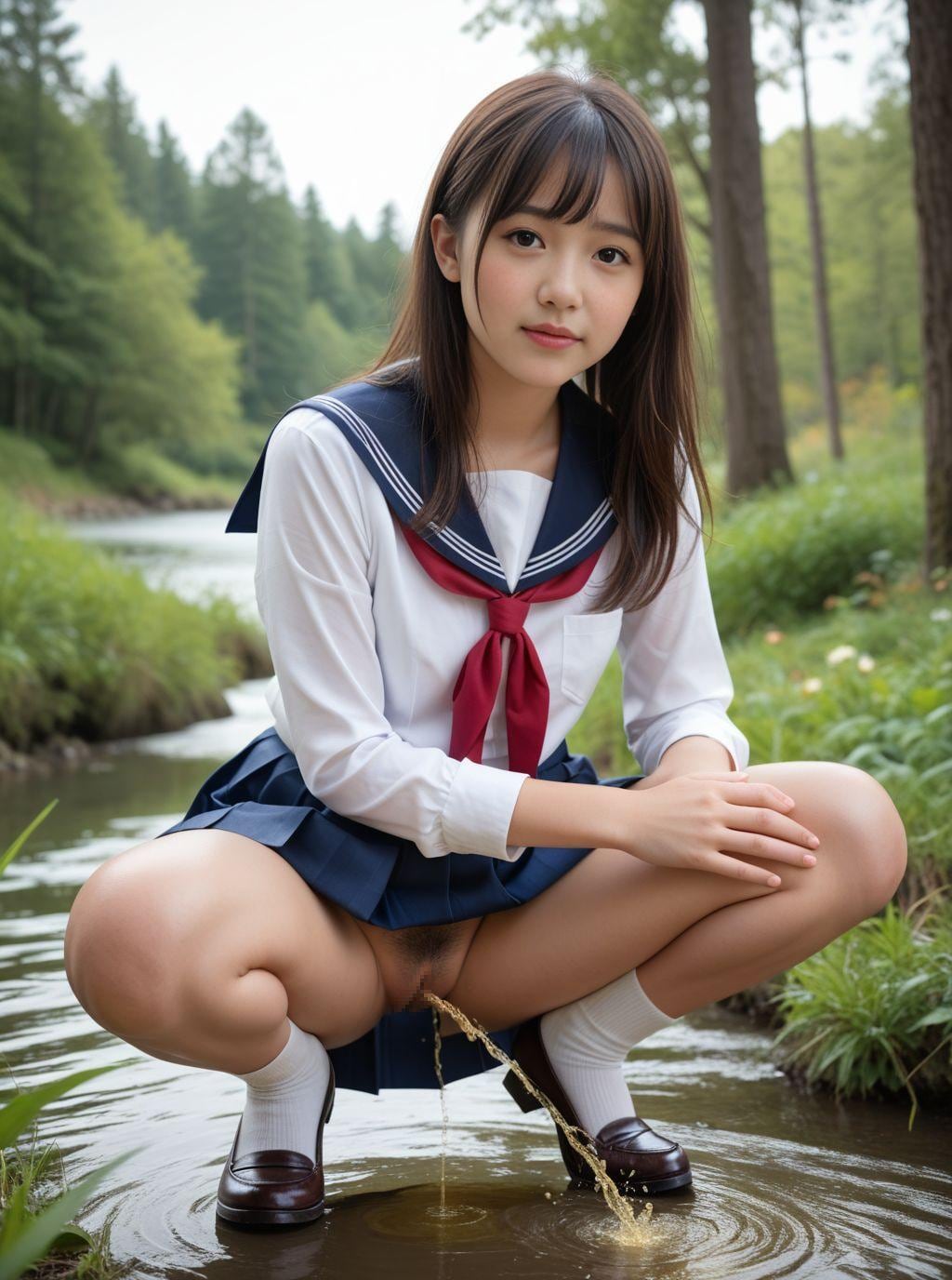 田舎JKの野ション