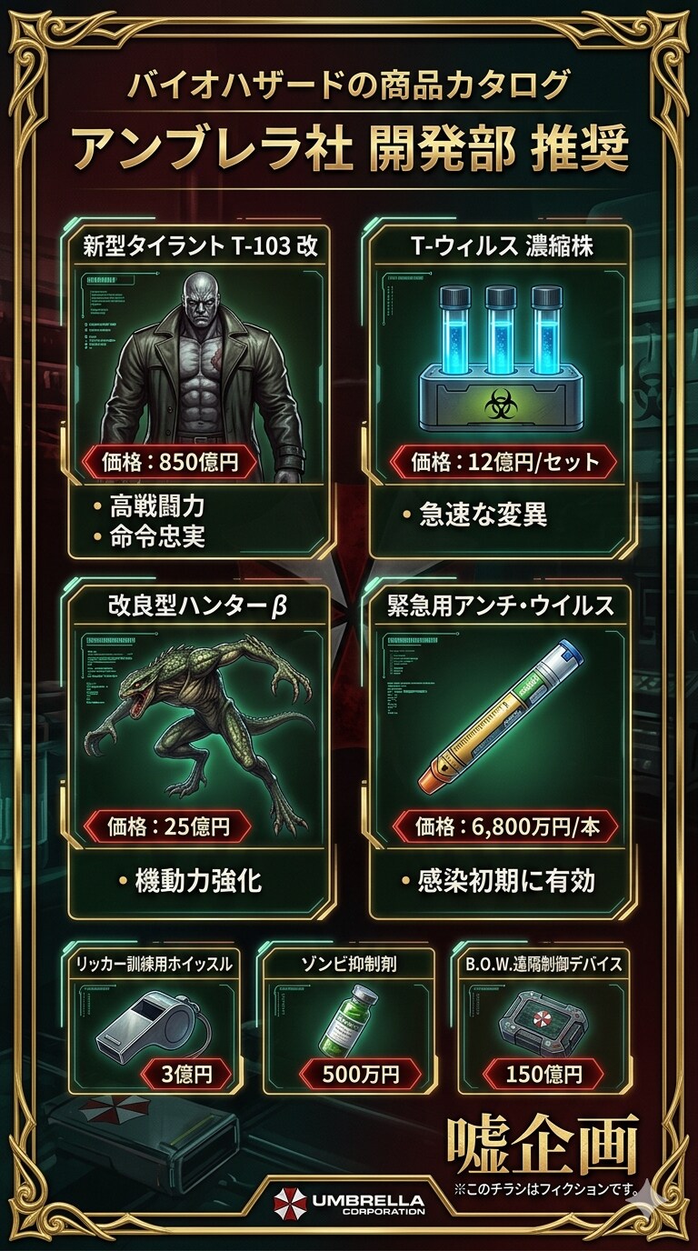 バイオハザード世界観のチラシ