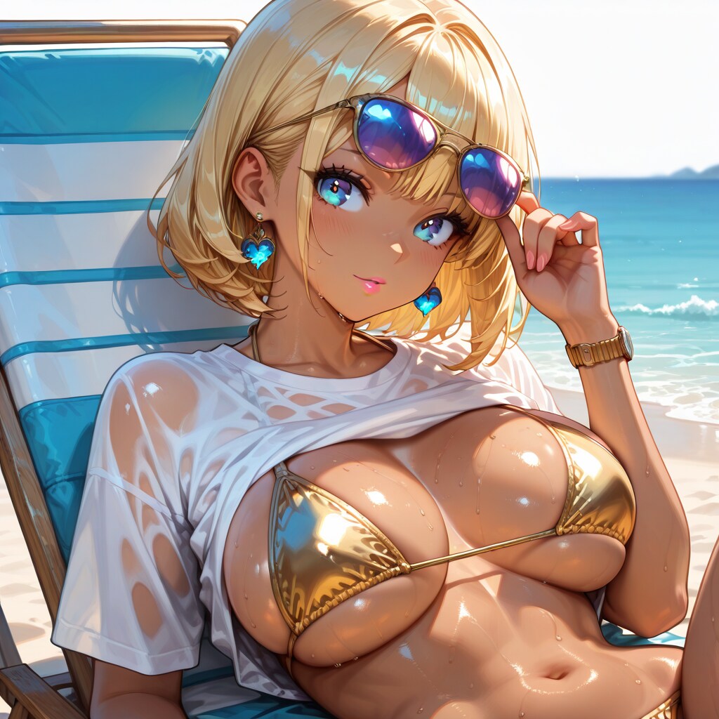 Golden bikini