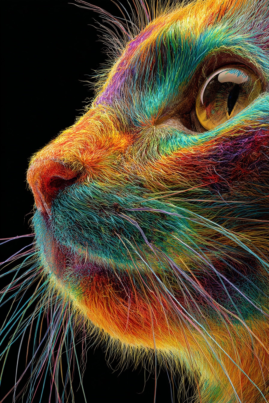 カラフル猫ちゃん | の人気AIイラスト・グラビア