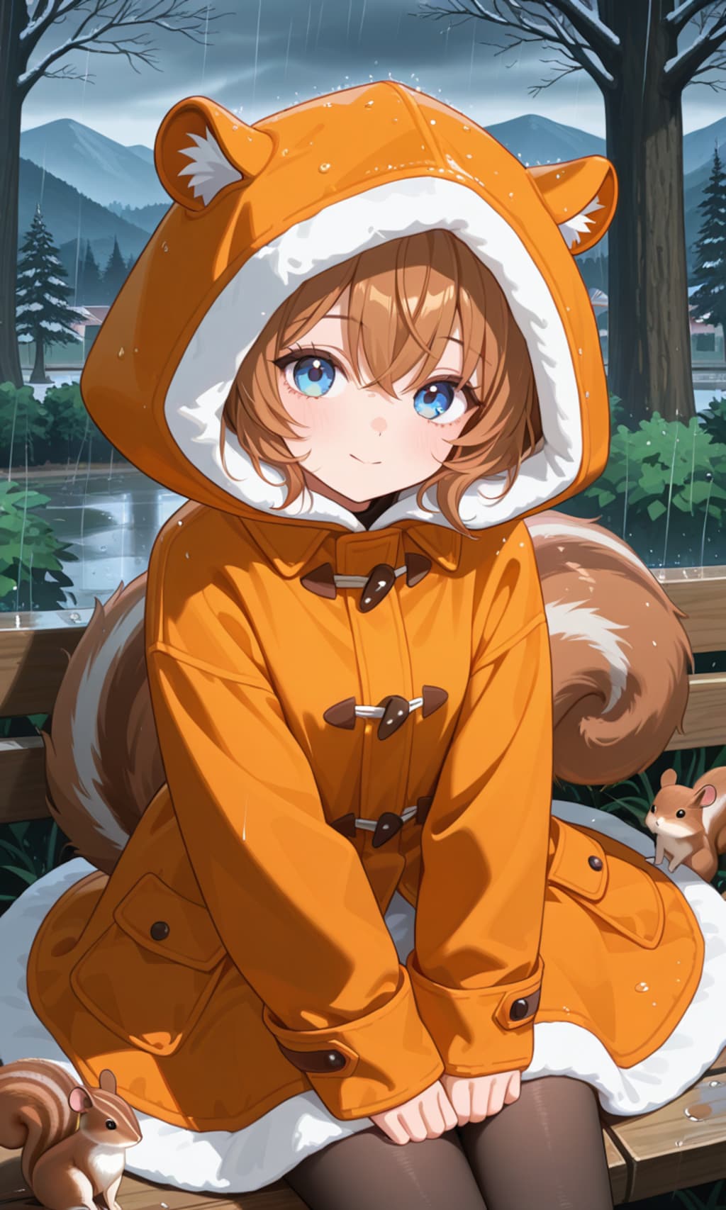 大きなリスに出会った