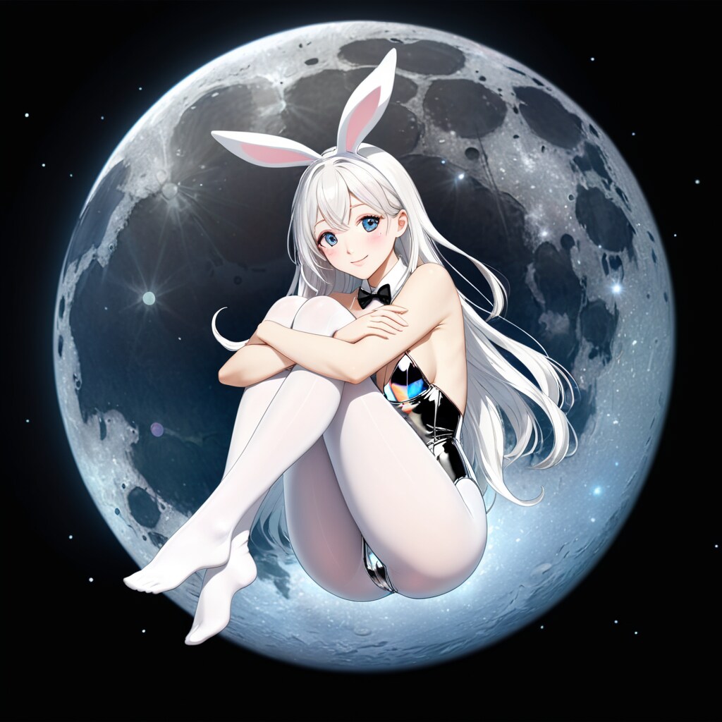 月に浮かぶバニーガール2