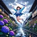 紫陽花と雨上がり 3枚目