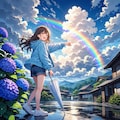 紫陽花と雨上がり 4枚目