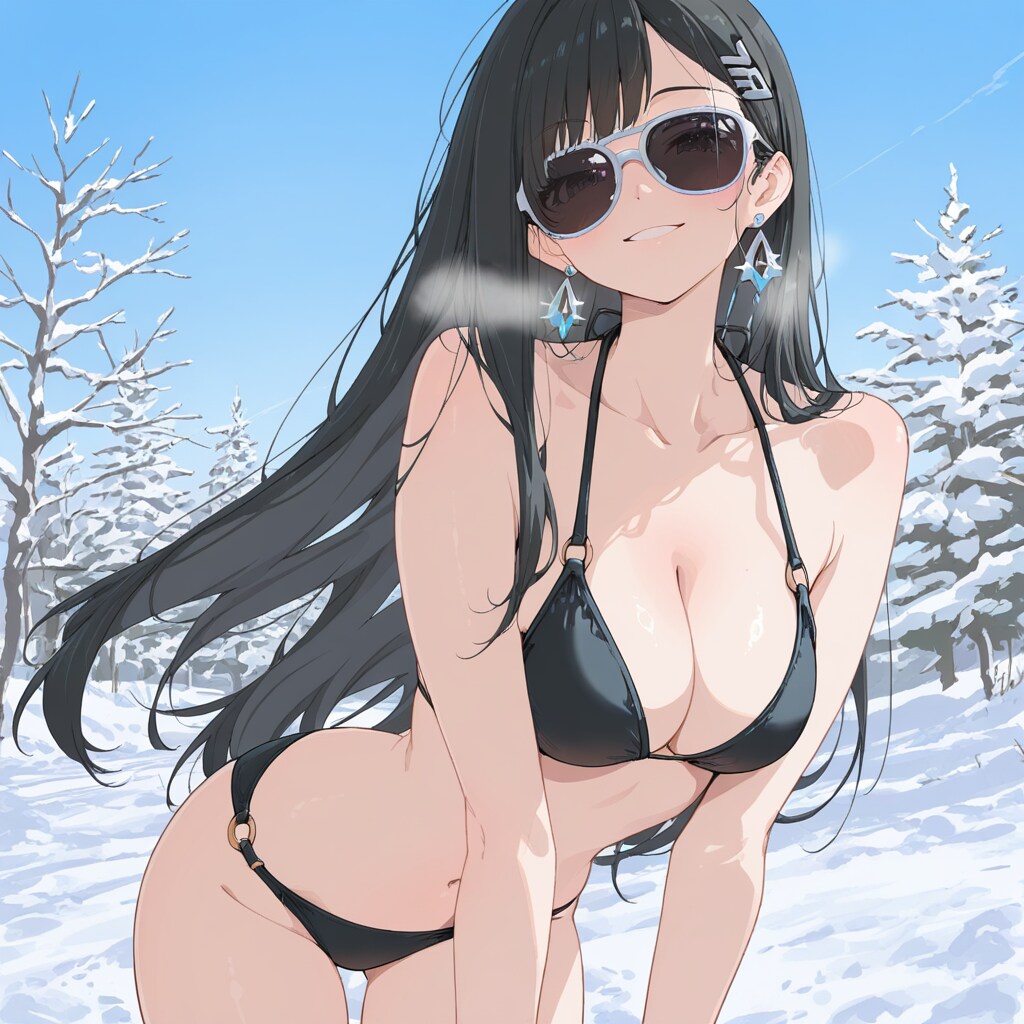 冬だからあえてビキニ