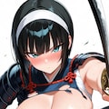 男装侍の豊満なさらしの下を見られて迫ってくる赤面する巨乳ツリ目さん 5枚目