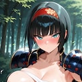 男装侍の豊満なさらしの下を見られて迫ってくる赤面する巨乳ツリ目さん 3枚目