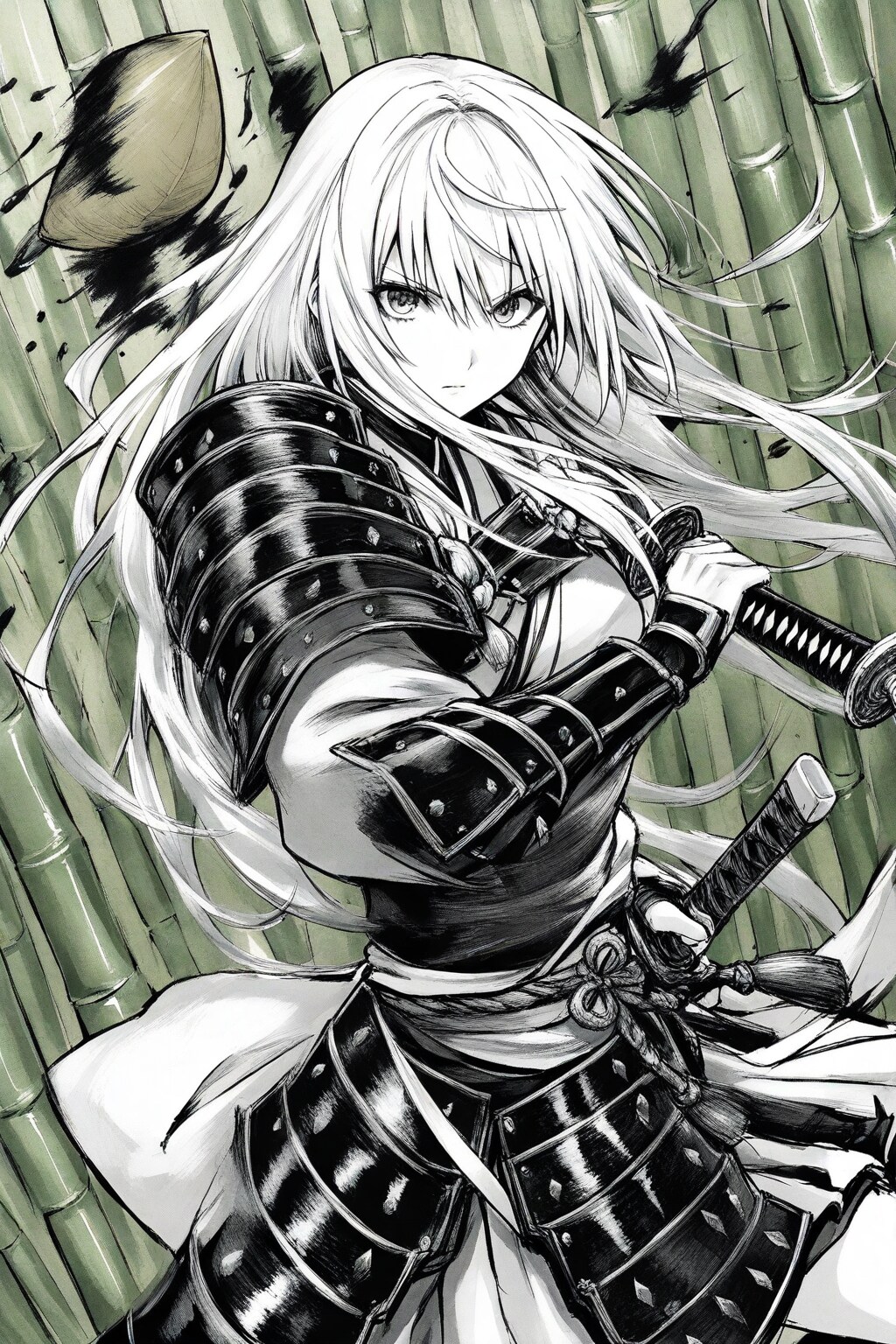 竹林で戦うたけのこ戦士