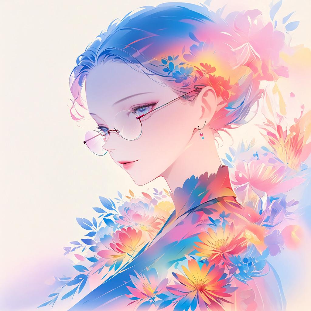 華やぐ眼鏡女子 | の人気AIイラスト・グラビア