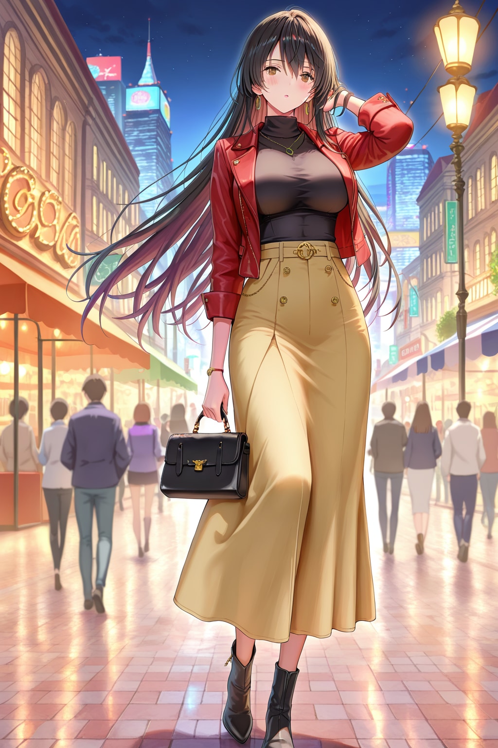 ユリママ　冬の外出ファッション　若妻風