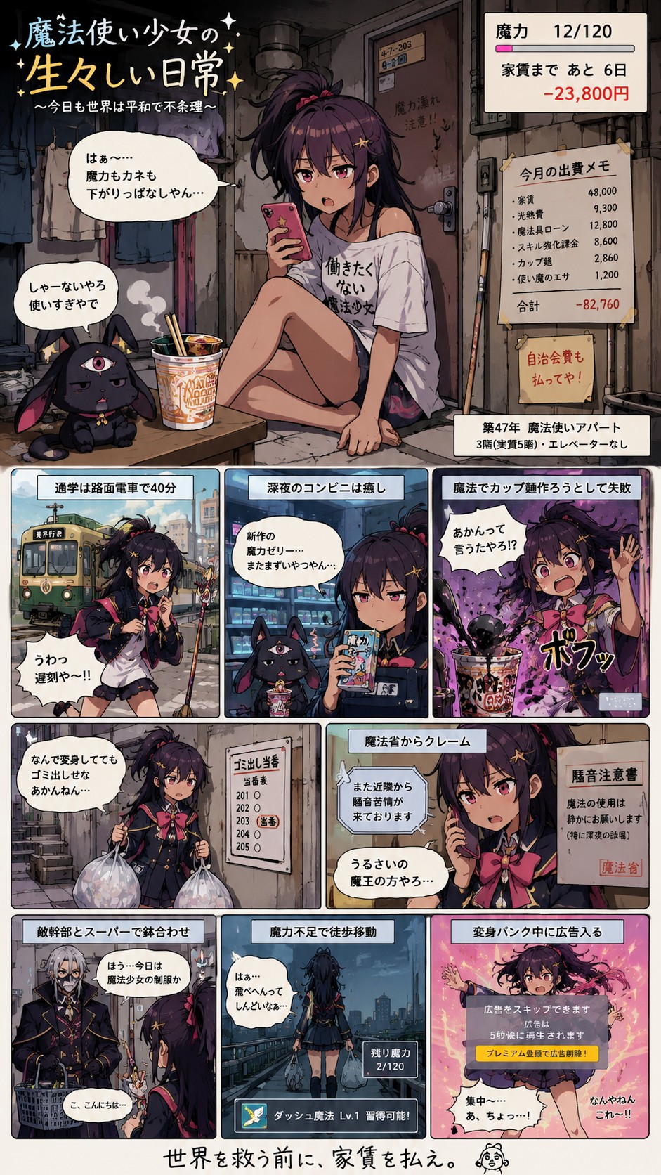 魔法使い少女もつらいよマンガ🪄