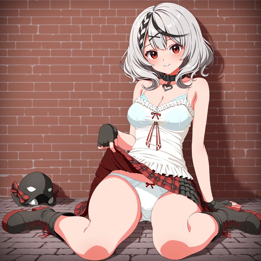 沙花叉クロヱ【女の子座りパンチラ】