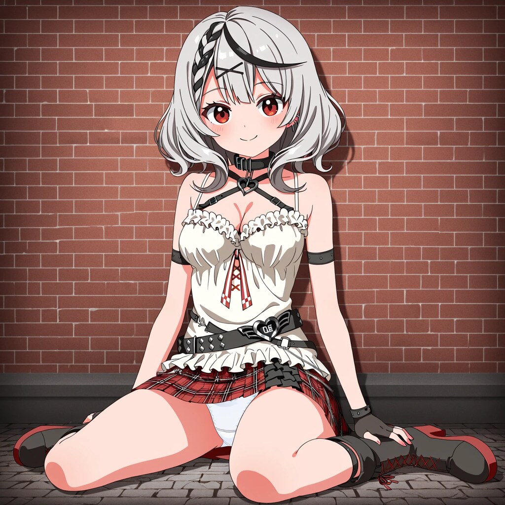 沙花叉クロヱ【女の子座りパンチラ】