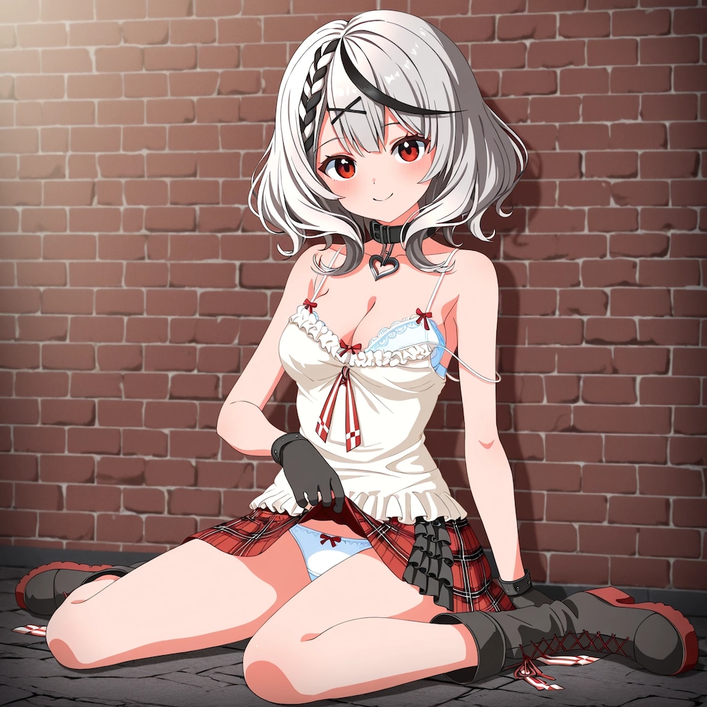 沙花叉クロヱ【女の子座りパンチラ】