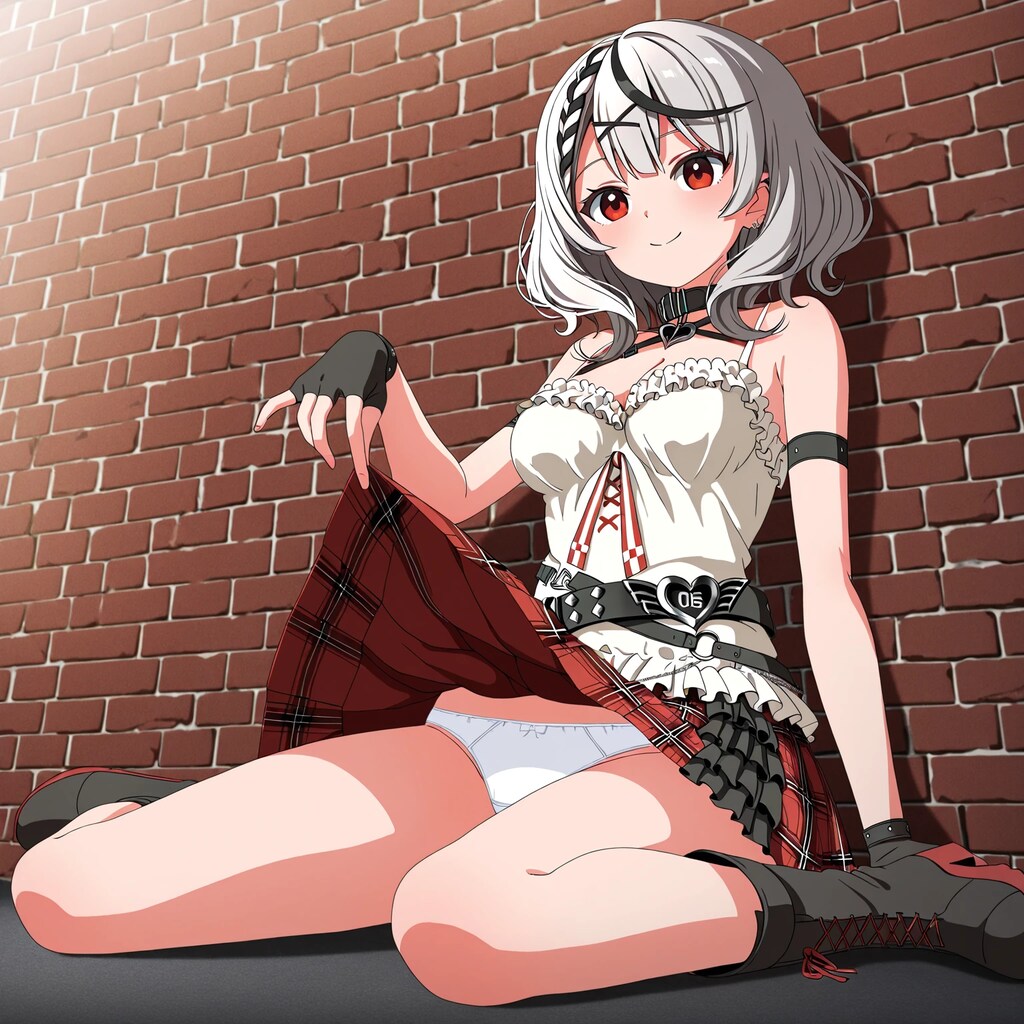 沙花叉クロヱ【女の子座りパンチラ】
