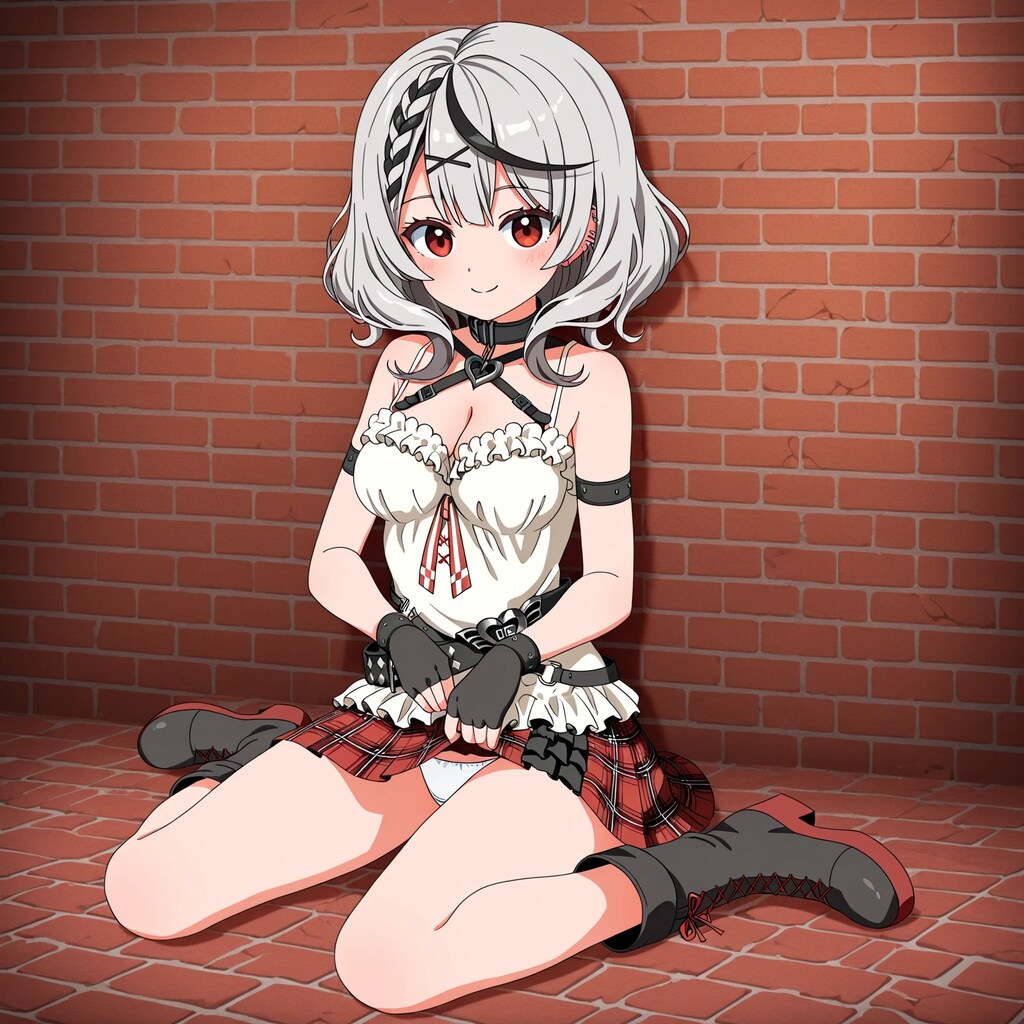 沙花叉クロヱ【女の子座りパンチラ】