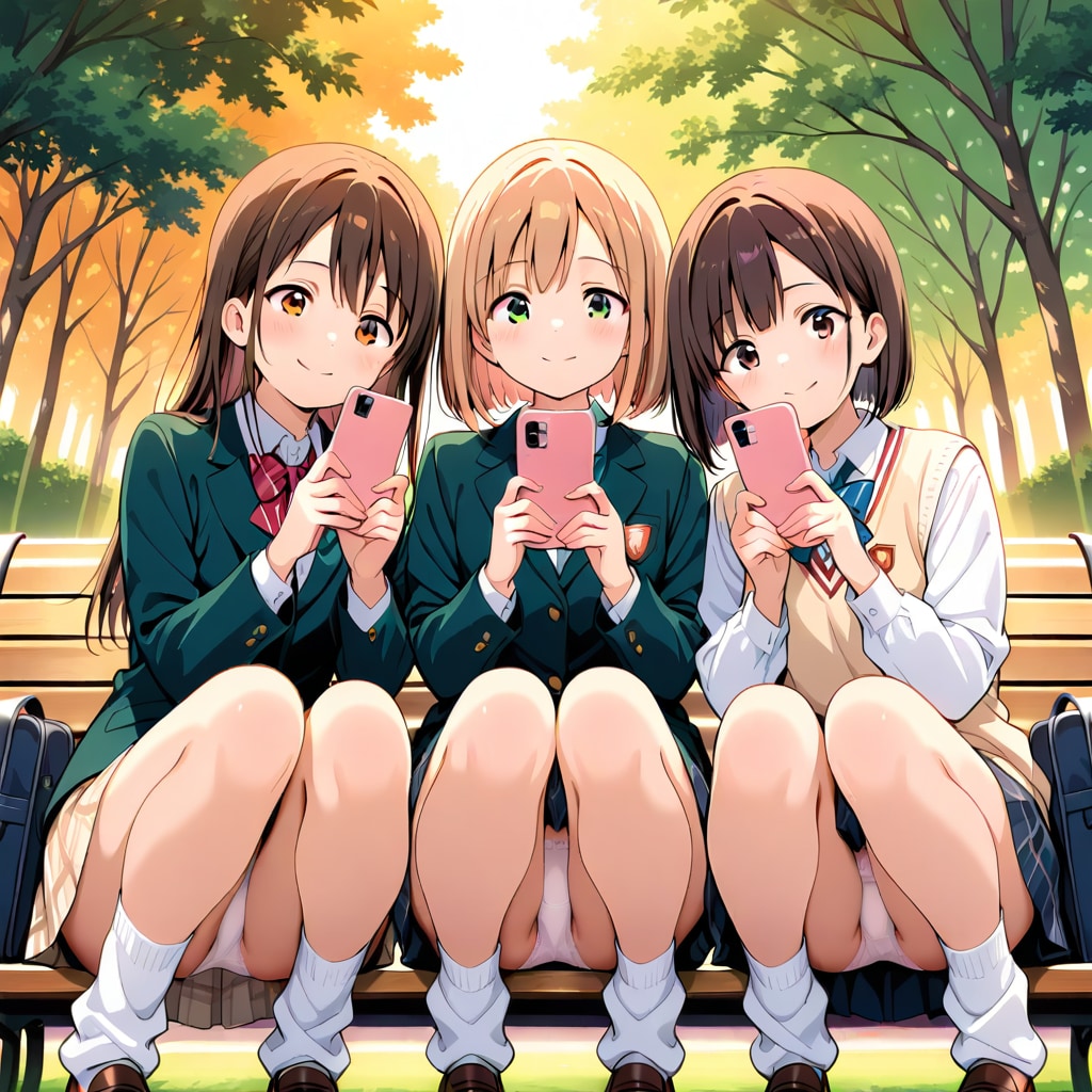 公園のベンチで♡