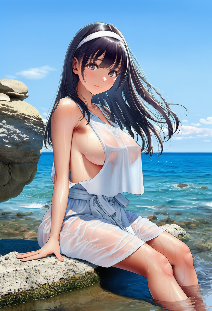 脇が大きく開いた服