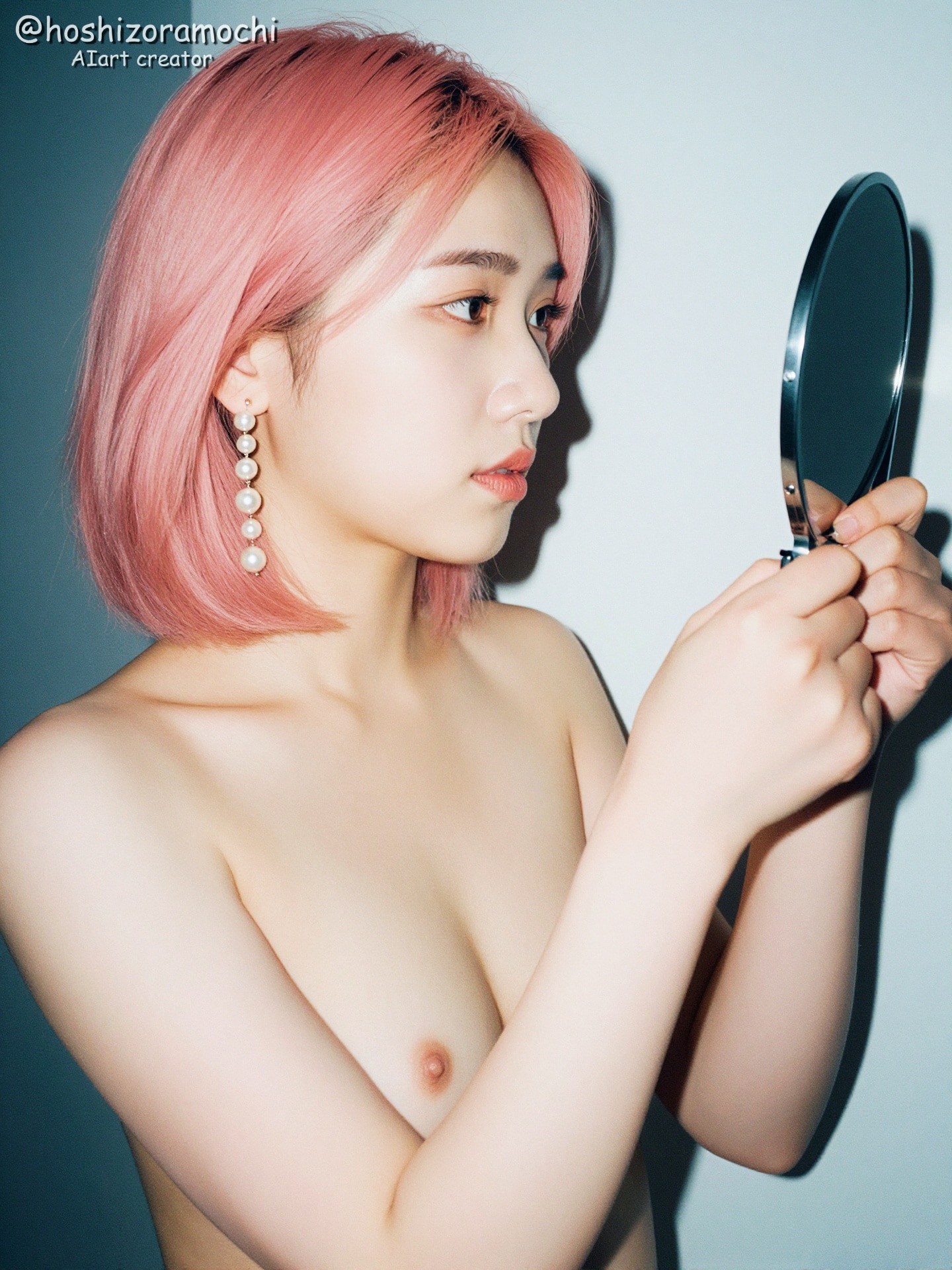 イヤリングに揺れる、甘い横顔 - A sweet profile swaying in earrings