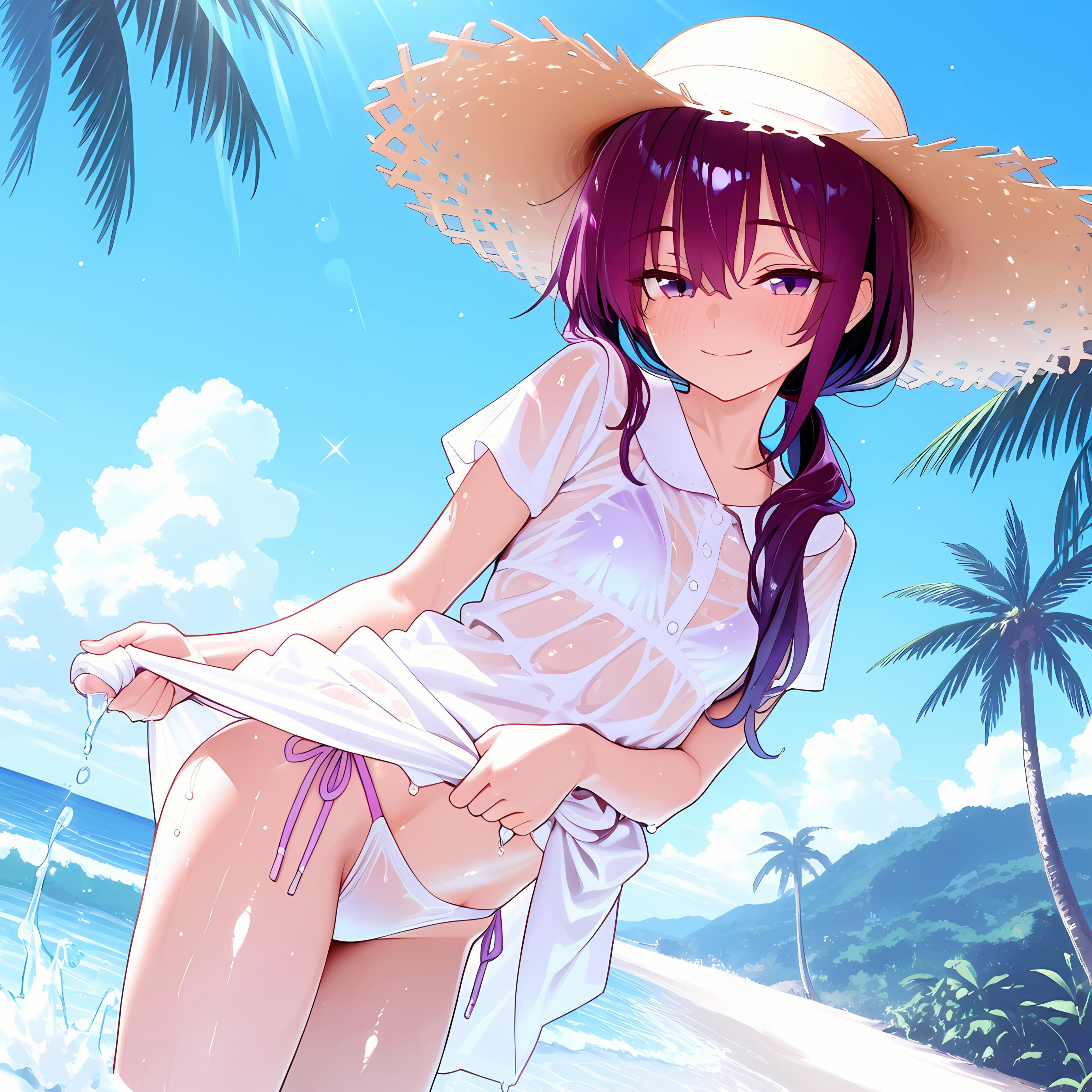 下は水着だよ。