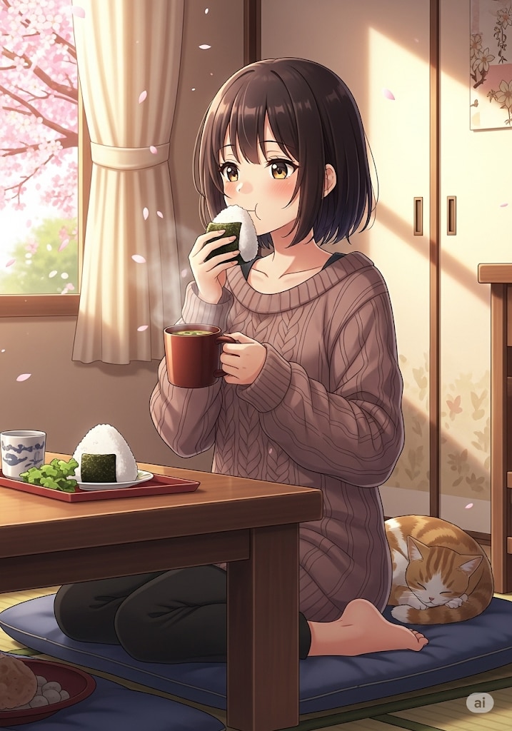 インスタントの味噌汁でも、あさりの出汁が効いていれば、そこはもう実家だわ。 | の人気AIイラスト・グラビア