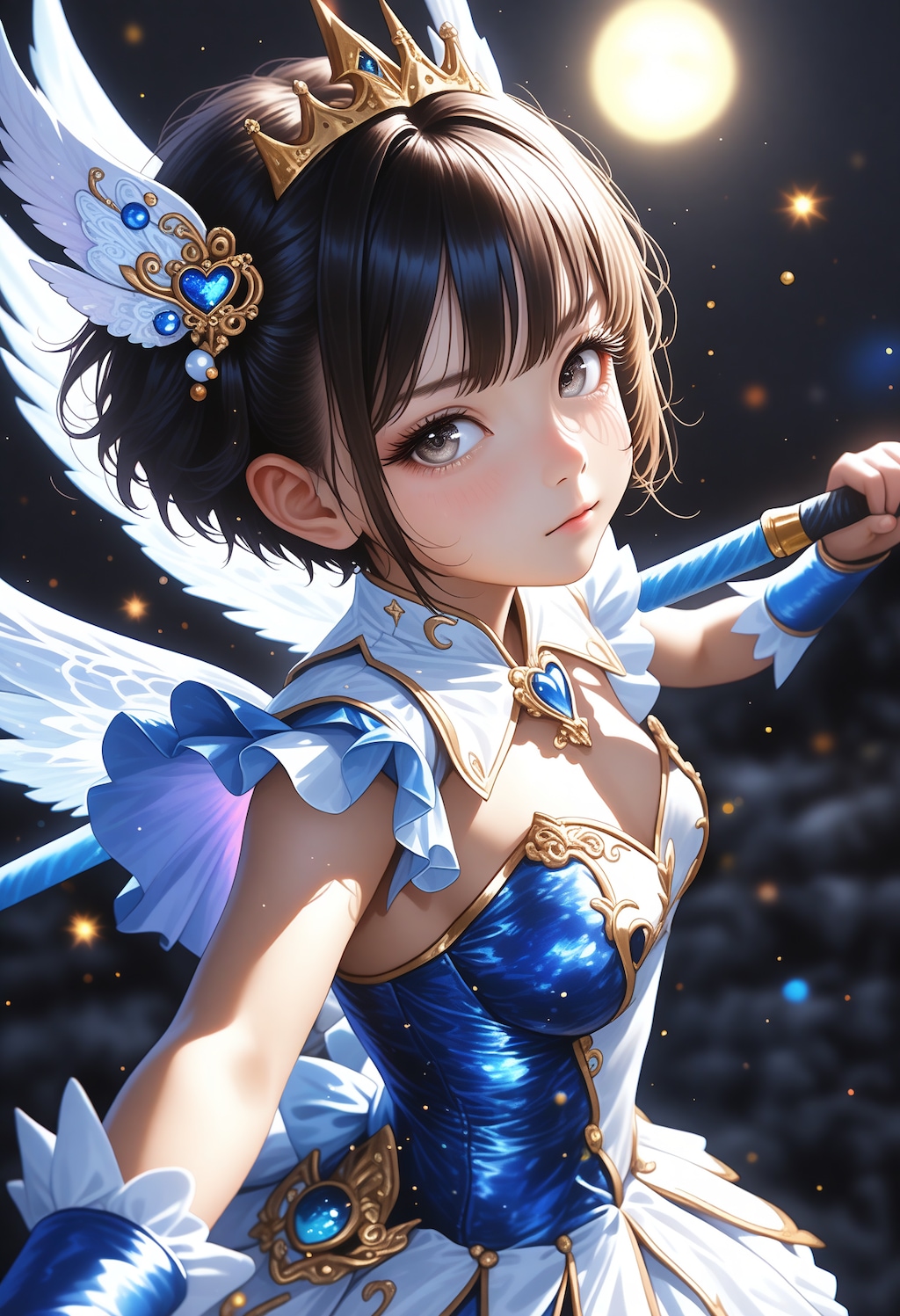 月の蒼光と魔法少女ガール