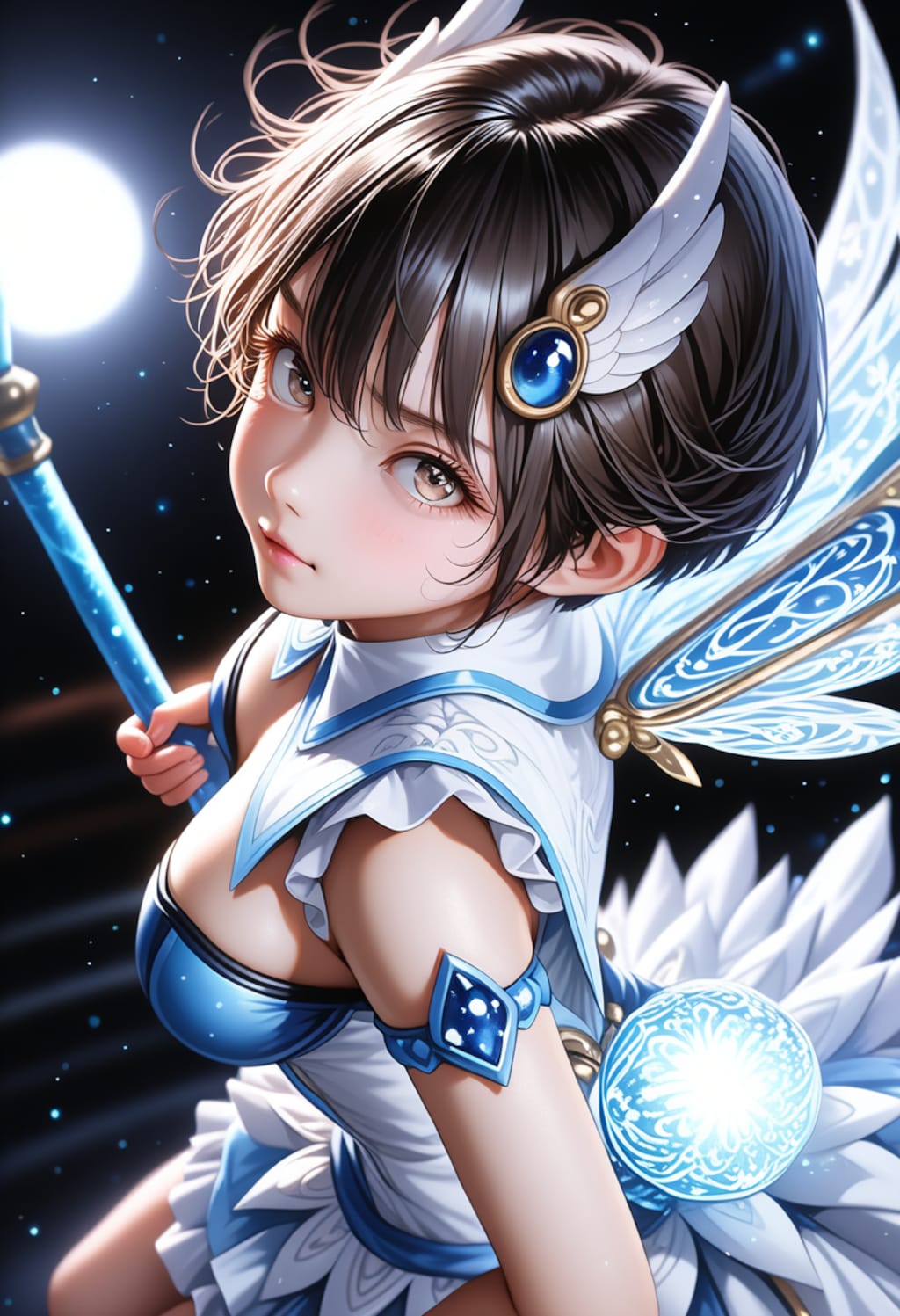 月の蒼光と魔法少女ガール