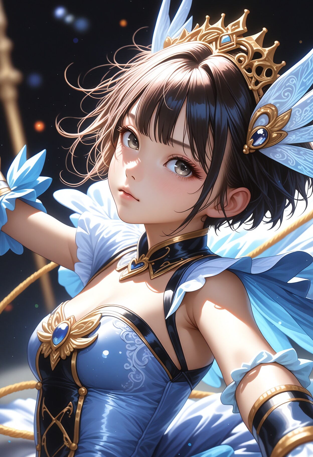 月の蒼光と魔法少女ガール | の人気AIイラスト・グラビア