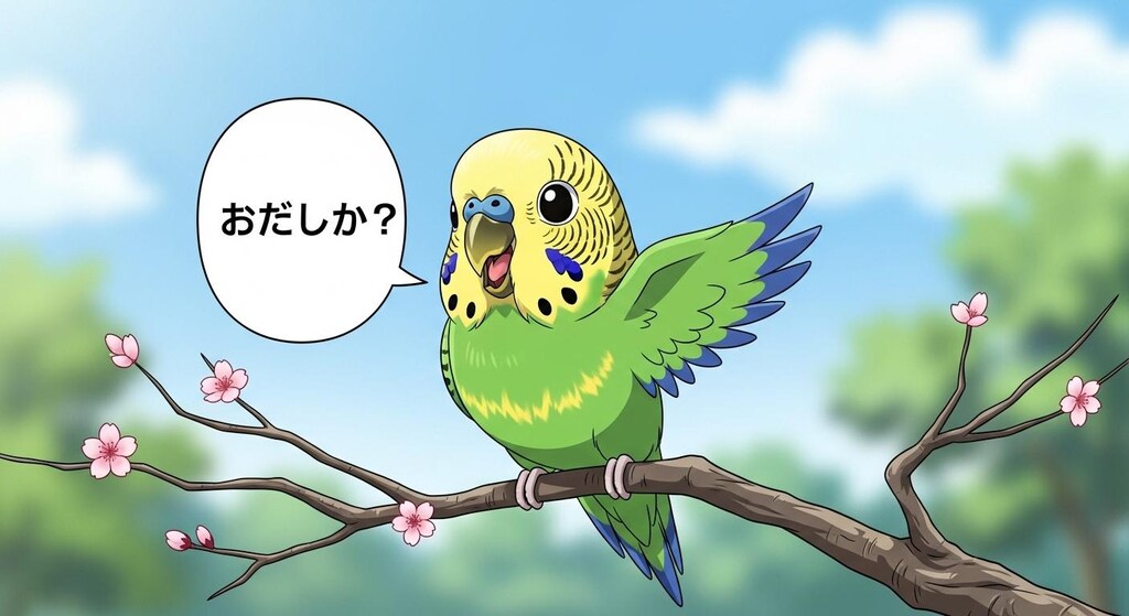 おだしか？が結構言えるWhiskインコ
