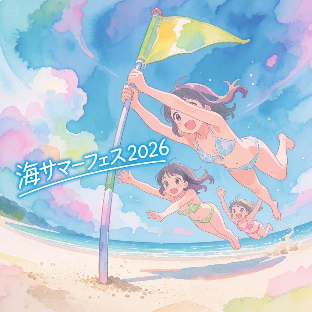 ビーチフラッグ大会！