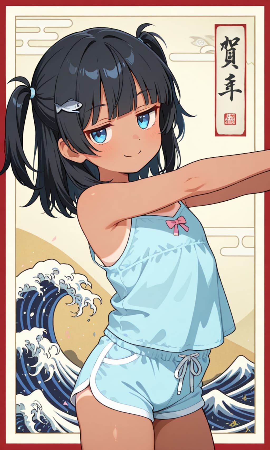 浮世絵風こなつちゃん