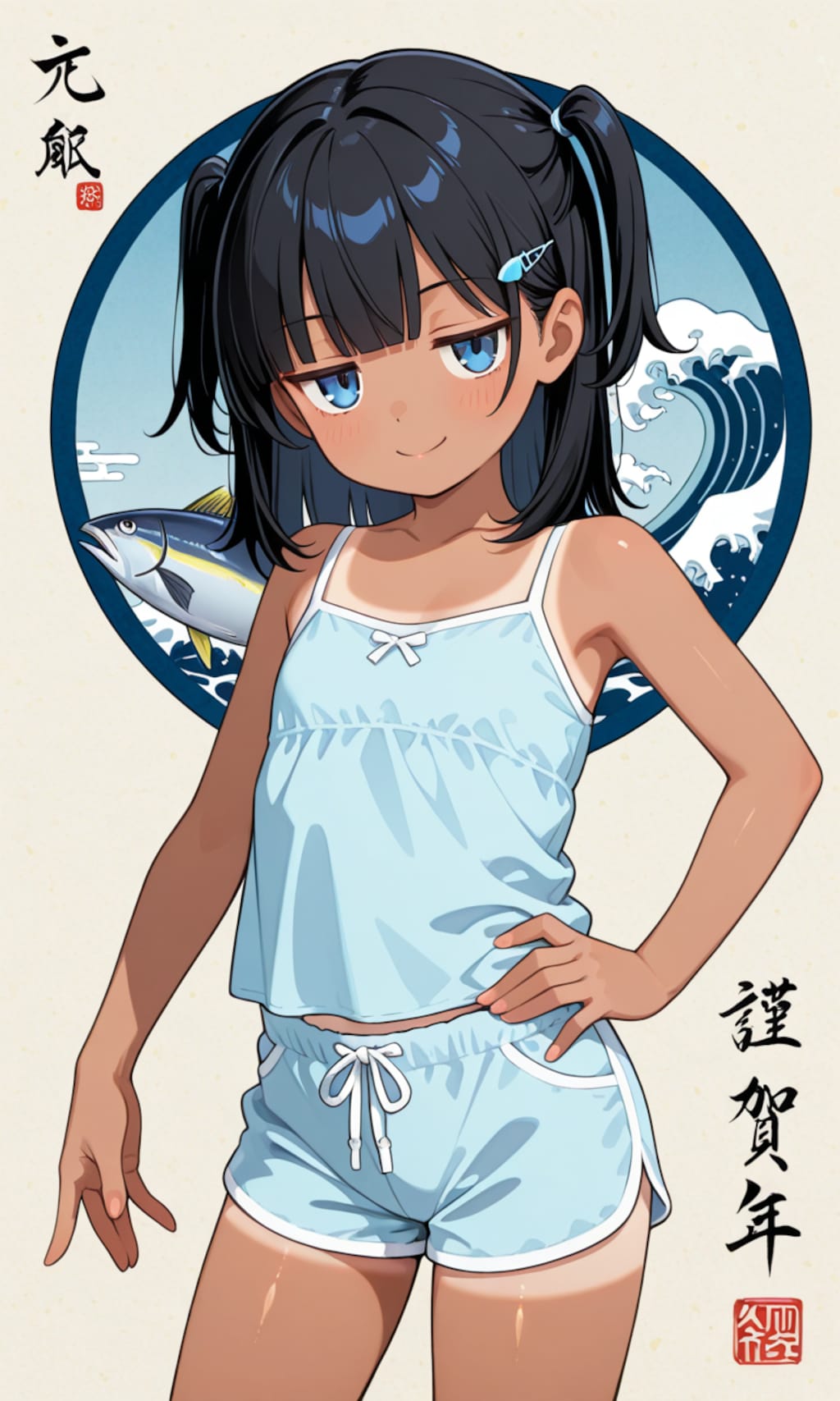浮世絵風こなつちゃん