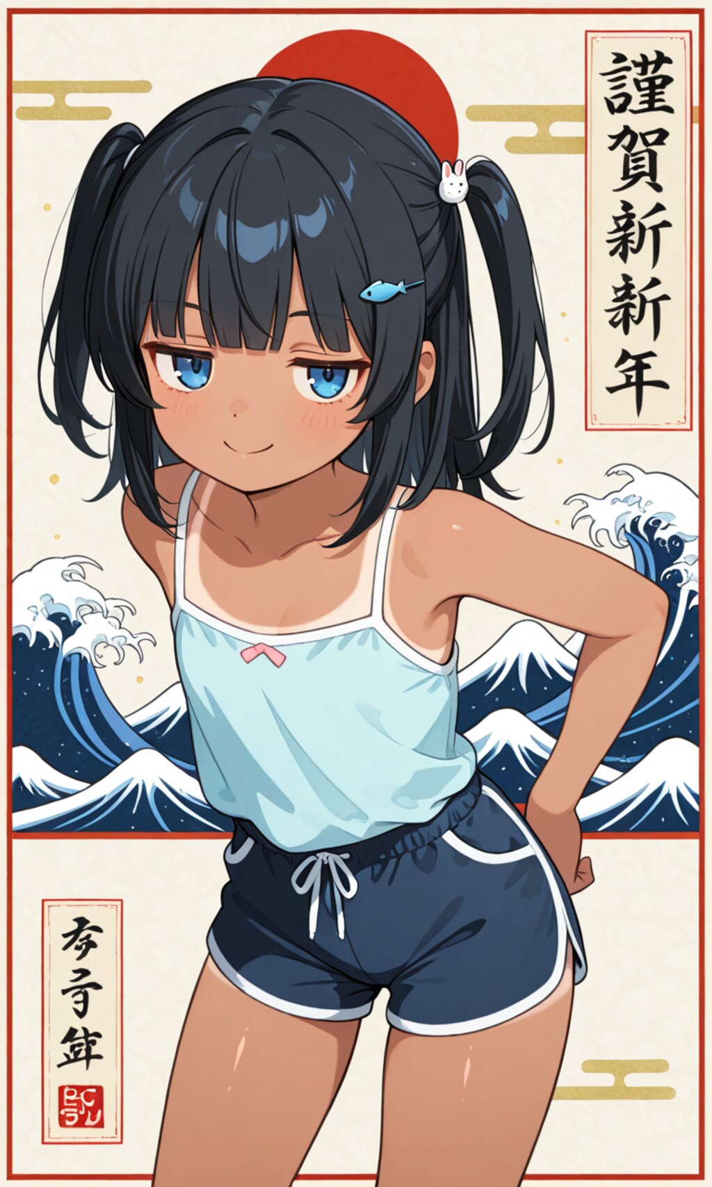浮世絵風こなつちゃん