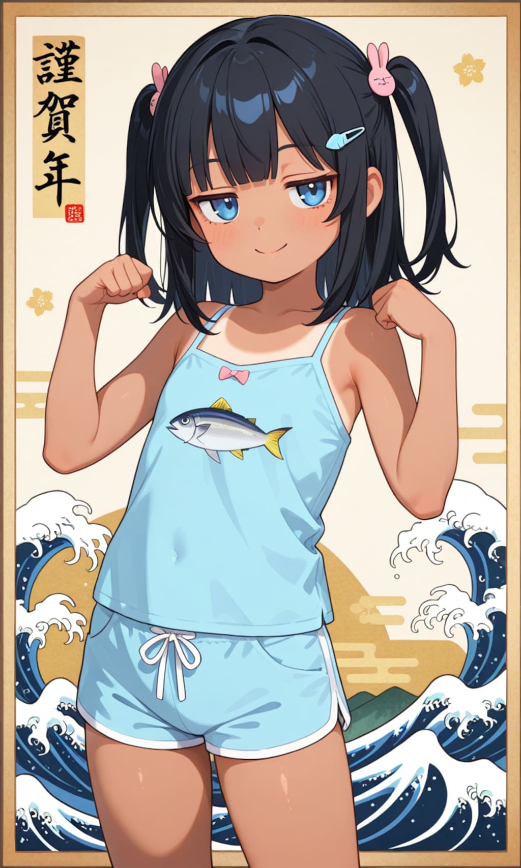 浮世絵風こなつちゃん