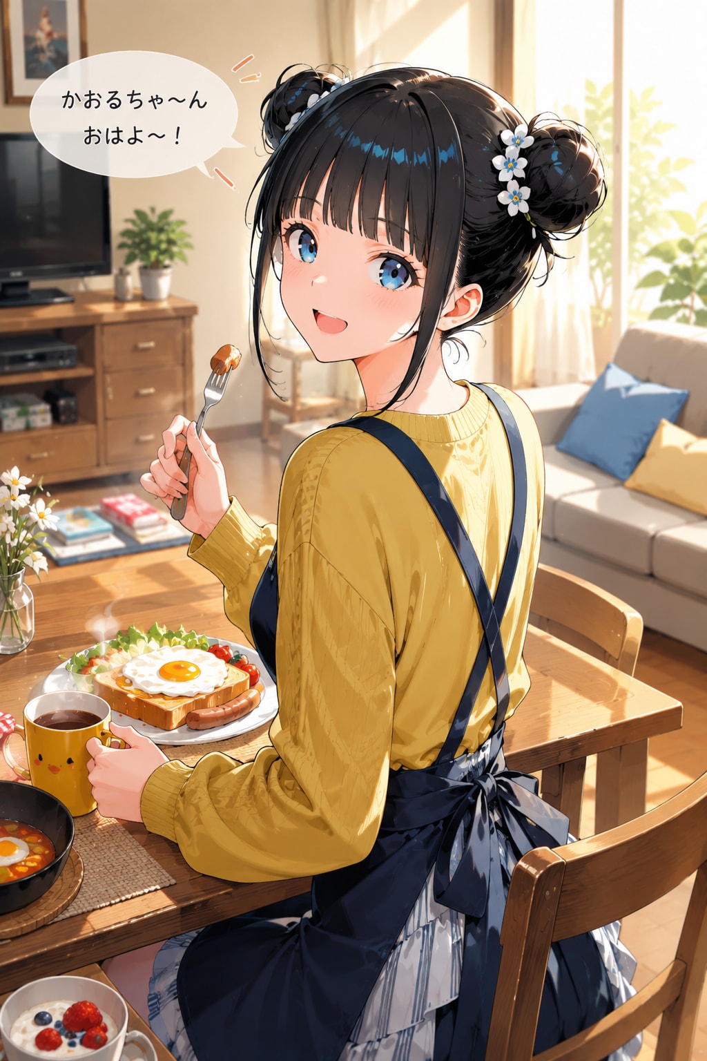 おだんごちゃん🍡✨と朝ごはん🍚✨　8/1