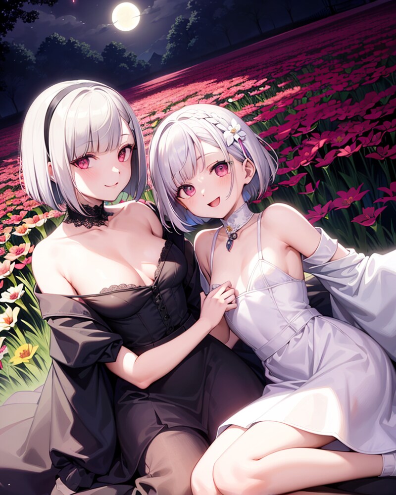 月夜の姉妹