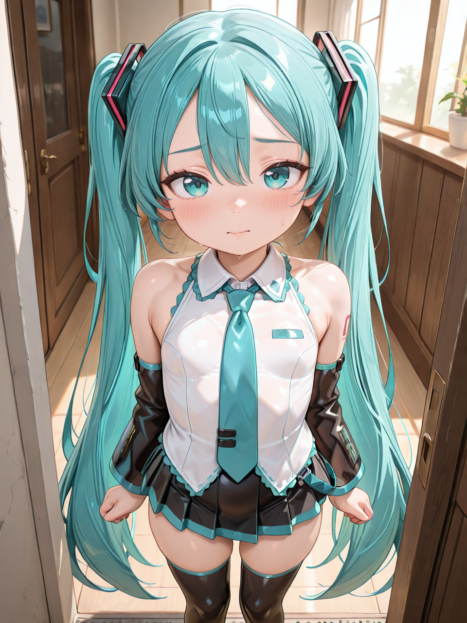 幼児化ボーカロイドたくし上げから乳首いじり動画