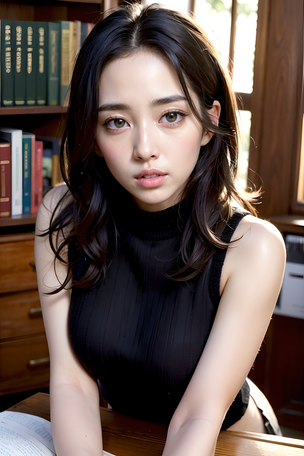 黒ニットの人妻